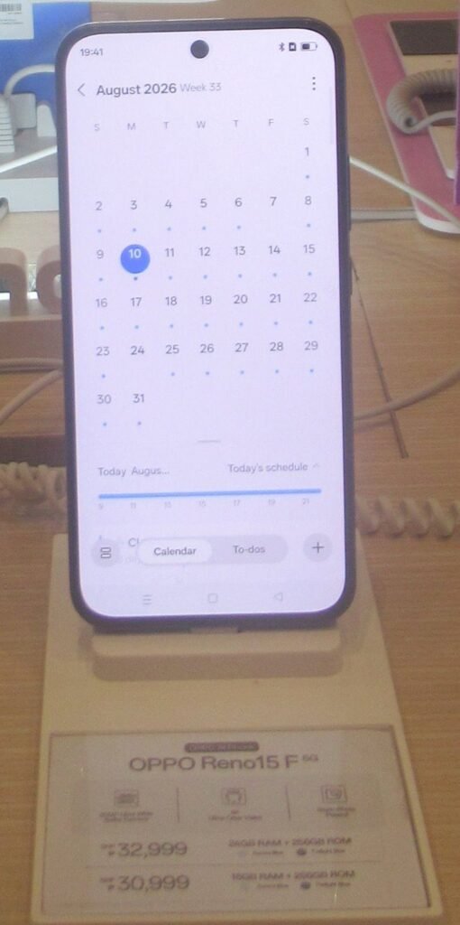 A smartphone charging